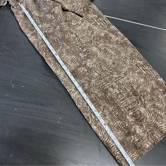 Coldwater Creek XL Linen Blend Soft Wash Ankle Length Pants Batik Design AS-IS - Picture 12 of 16